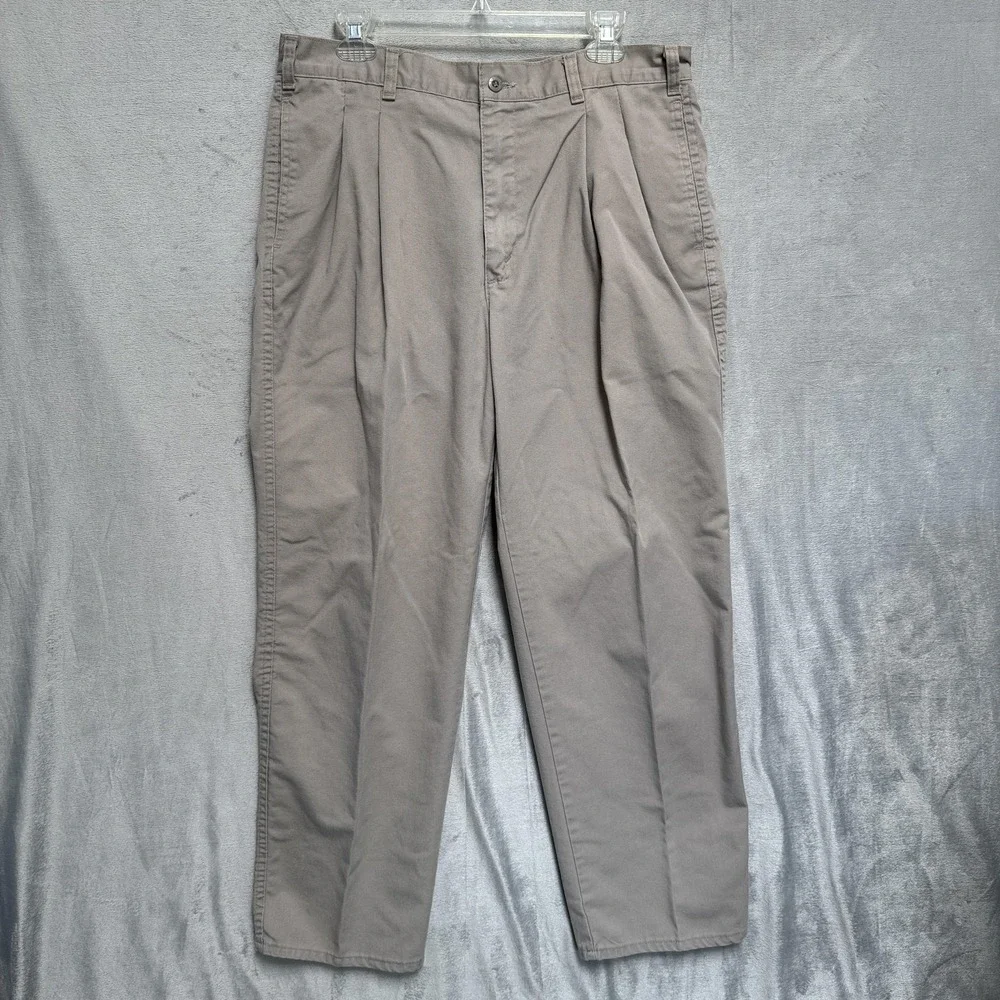 Levis Officer Corps Pants Mens‎ 36x28 Gray Pleated Chino Relaxed Fit Cotton USA
